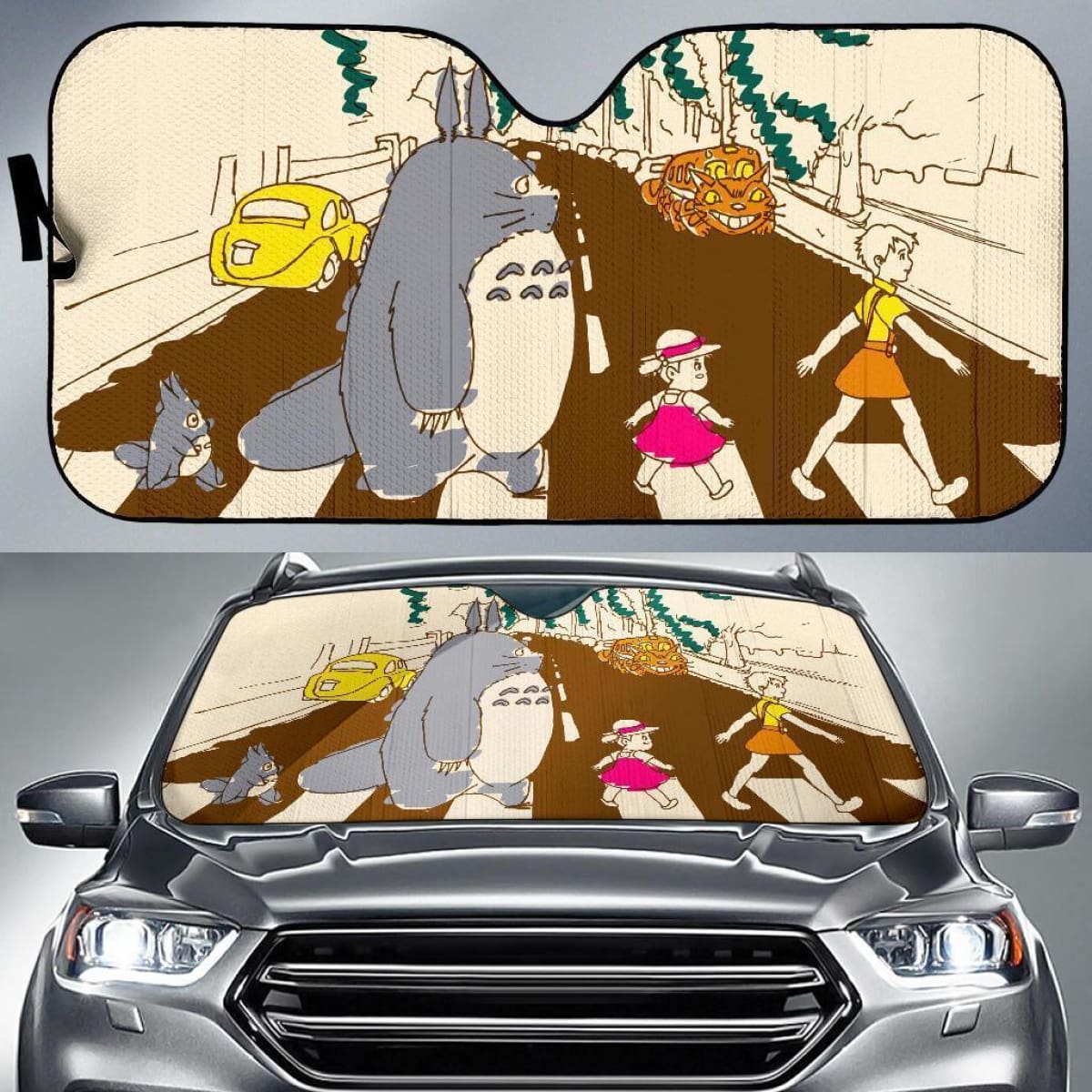 Totoro Abbey Road Auto Sun Shade Nh07 Universal Fit 111204