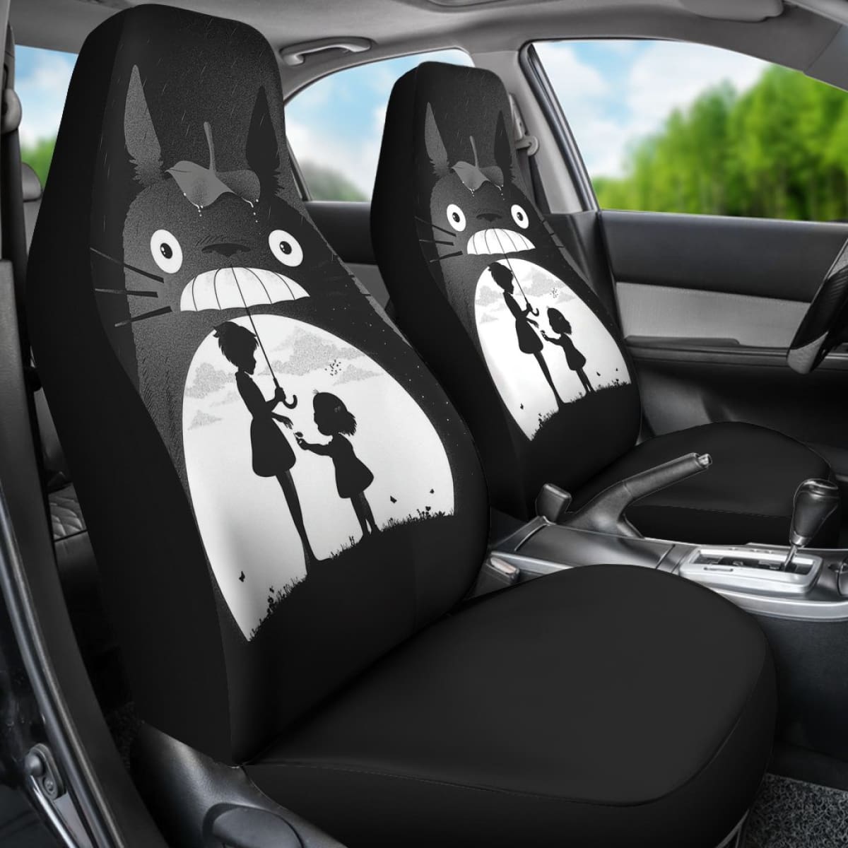 Totoro Art Car Seat Covers My Neighbor Totoro Cartoon H050320 Universal Fit 072323