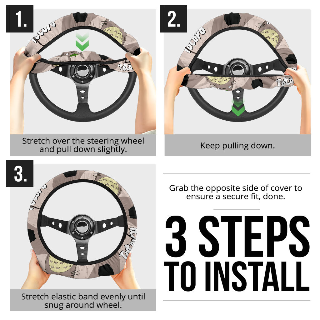 Totoro Ghibli Anime Car Steering Wheel Cover