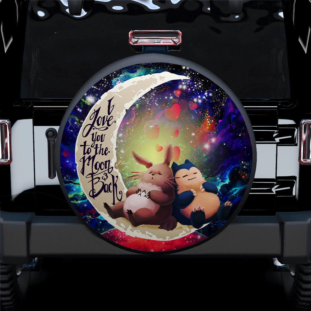 Totoro Ghibli Snorlax Love You To The Moon Galaxy Car Spare Tire Cover