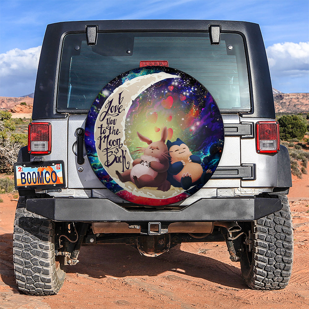 Totoro Ghibli Snorlax Love You To The Moon Galaxy Car Spare Tire Cover