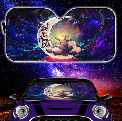 Totoro Ghibli Snorlax Pokemon Love You To The Moon Galaxy Car Auto Sunshades