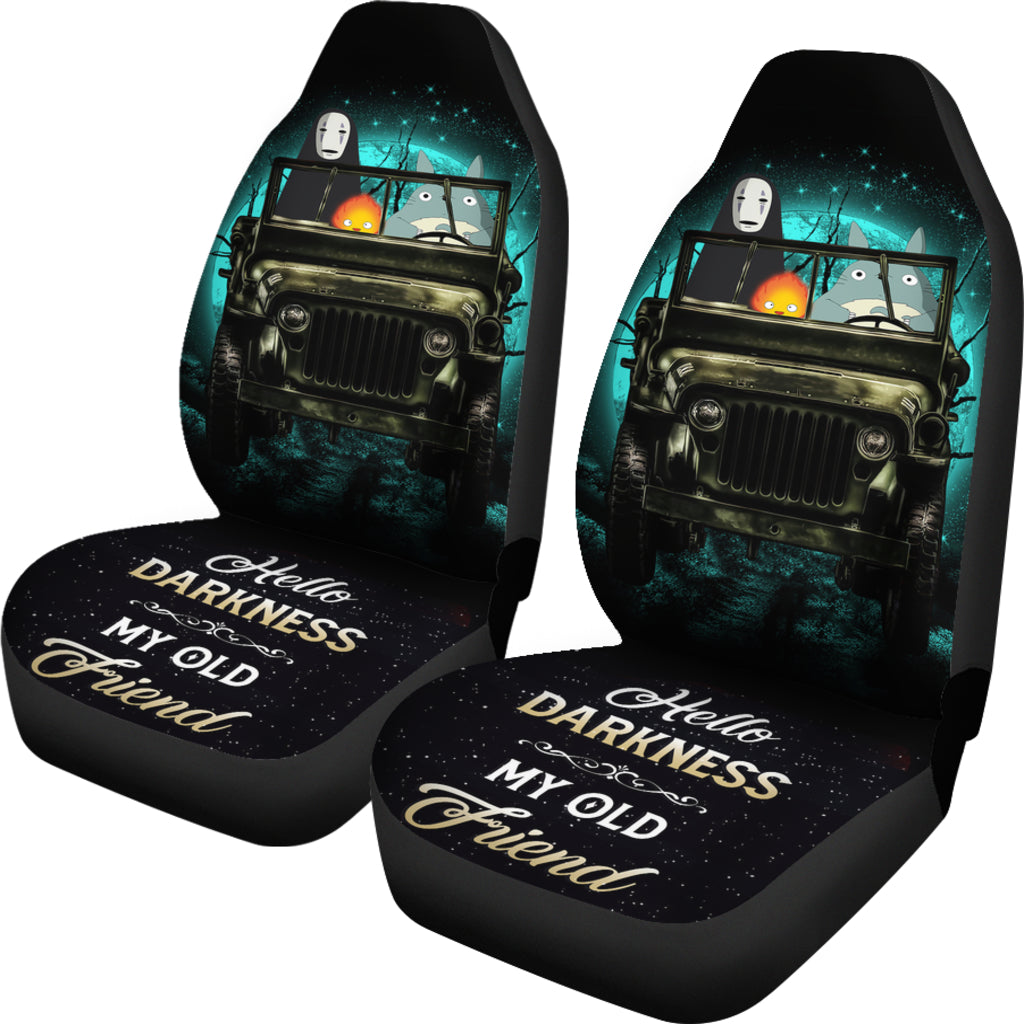 Totoro No Face Ghibli Funny Ride Jeep Anime Moonlight Halloween Car Seat Covers