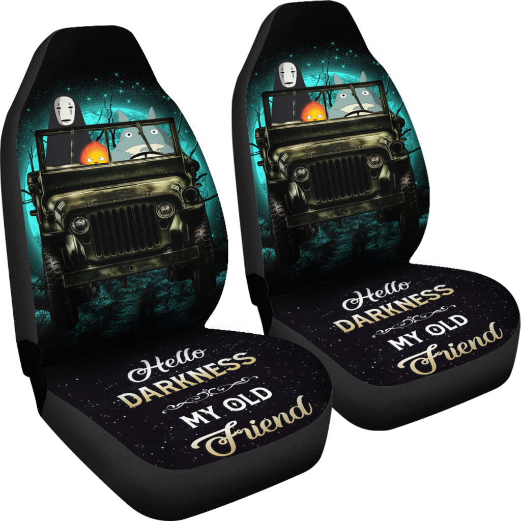 Totoro No Face Ghibli Funny Ride Jeep Anime Moonlight Halloween Car Seat Covers
