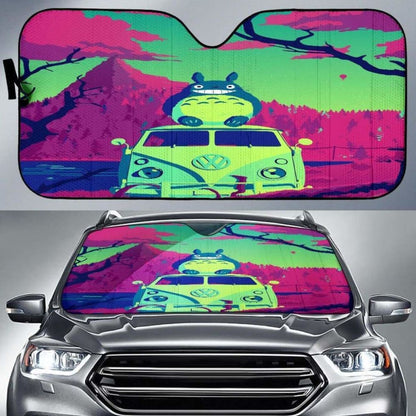 Totoro Smile Car Sun Shades 918b Universal Fit