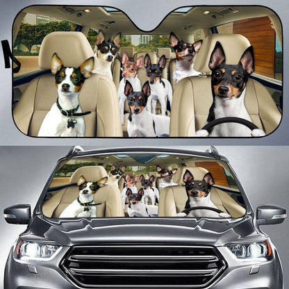 Toy Fox Terrier Car All Over Printed 3D Sun Shade