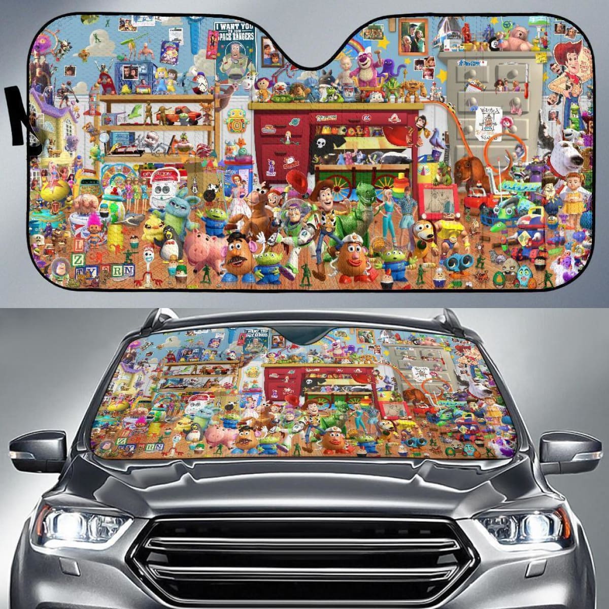 Toy Story All Characters Auto Sun Shade Nh07 Universal Fit 111204