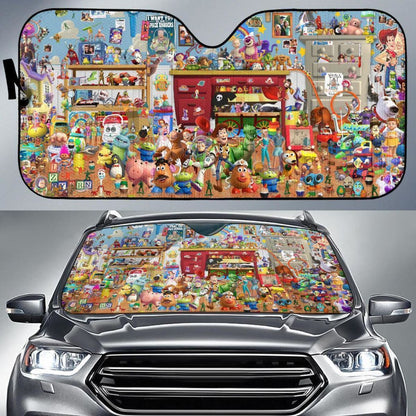 Toy Story All Characters Auto Sun Shade Nh07 Universal Fit 111204