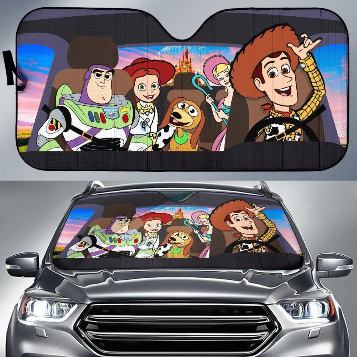 Toy Story Friend Car Auto Sun Shade Funny Sun Protection For Car Universal Fit 174503