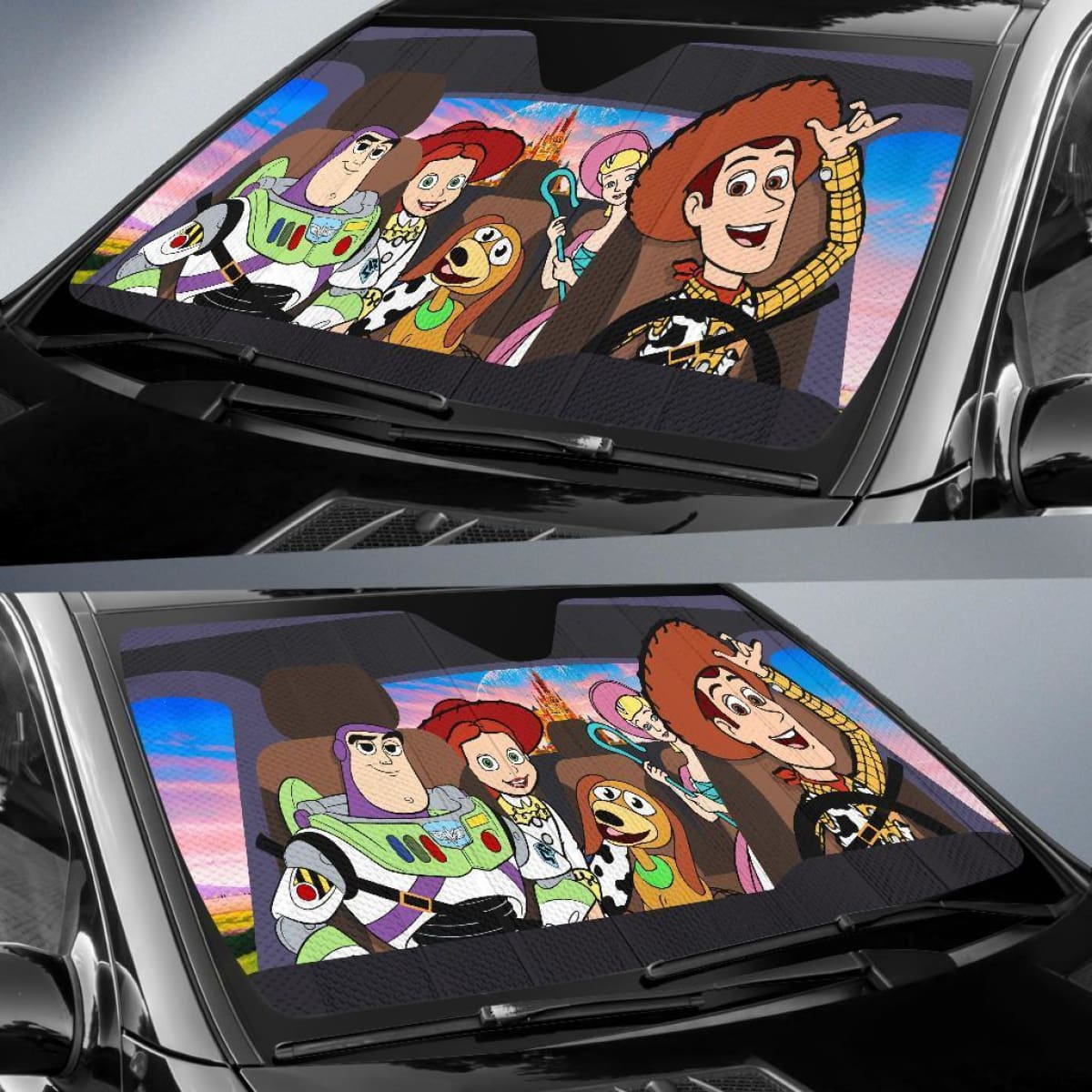 Toy Story Friend Car Auto Sun Shade Funny Sun Protection For Car Universal Fit 174503