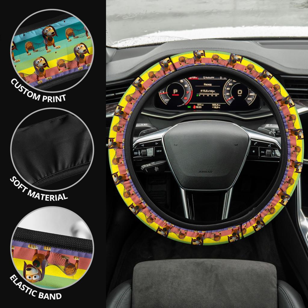 Toy Story Slinkydog Car Steering Wheel Cover