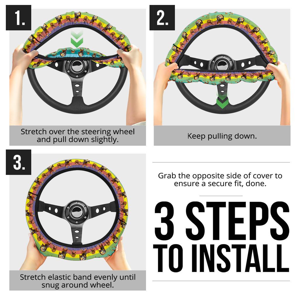 Toy Story Slinkydog Car Steering Wheel Cover