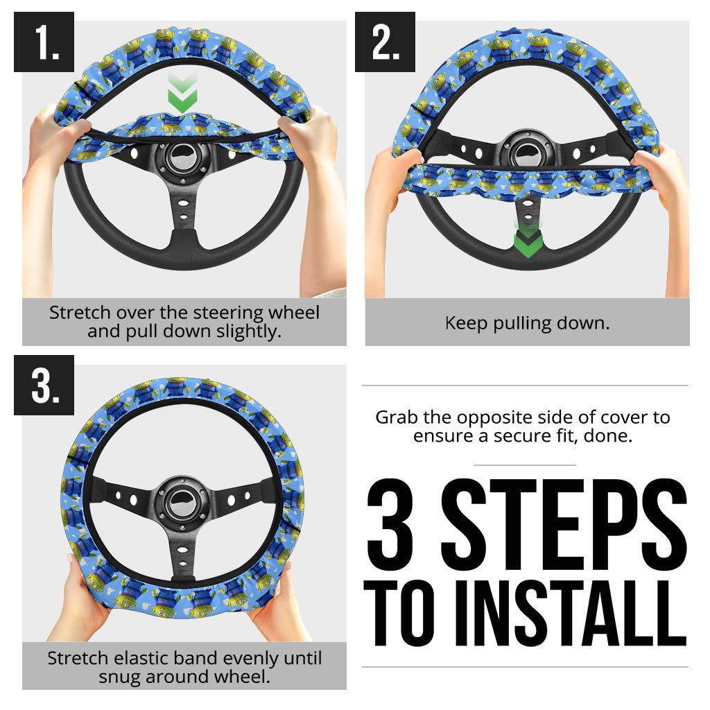 Toy Story Three Little Men Car Steering Wheel Cover