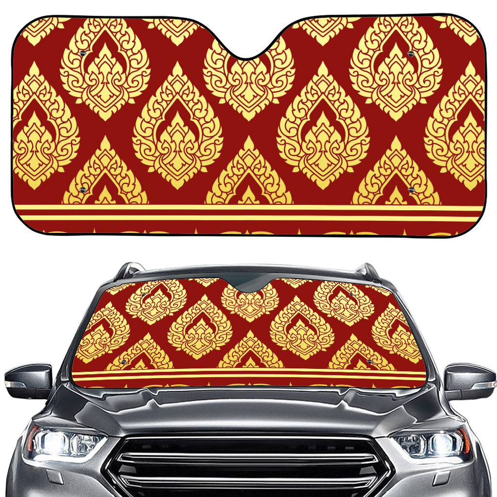 Traditional Thai Pattern Print Car Windshield Sun Shade