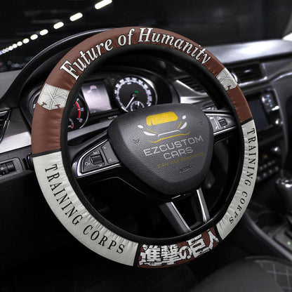 Training Corps Symbols Anime Steering Wheel Cover Custom Anime Attack On Titan Car Accessories