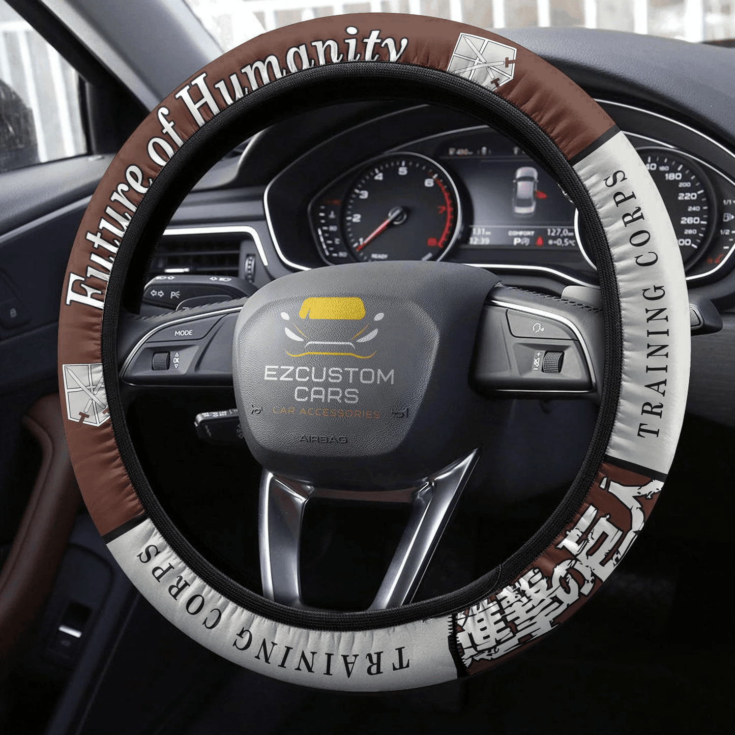 Training Corps Symbols Anime Steering Wheel Cover Custom Anime Attack On Titan Car Accessories