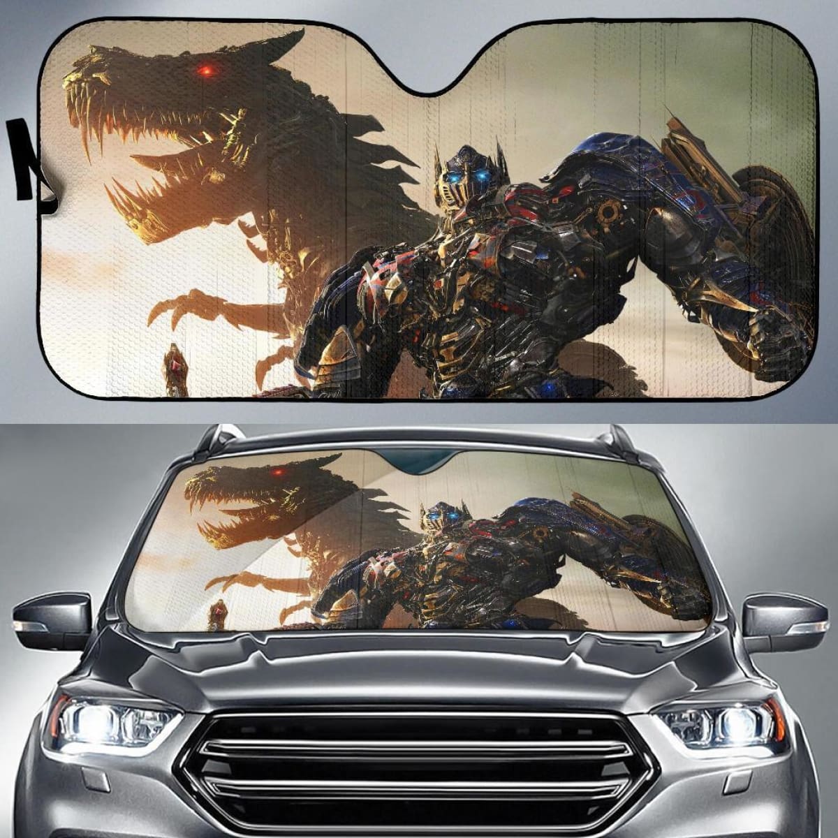 Transformer Dinosaur T-Rex Car Sun Shade Universal Fit 225311
