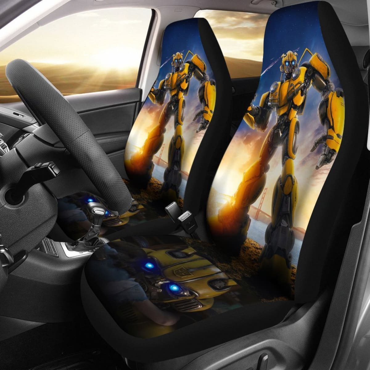 Transformers Deluxe Bumblebee Costume Car Seat Covers Lt03 Universal Fit 225721