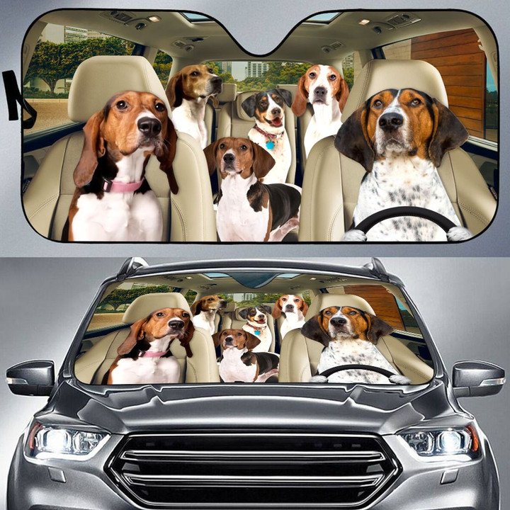 Treeing Walker Coonhound Car All Over Printed 3D Sun Shade