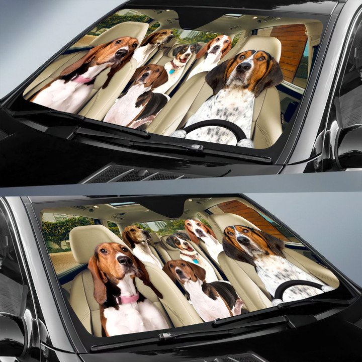 Treeing Walker Coonhound Car All Over Printed 3D Sun Shade