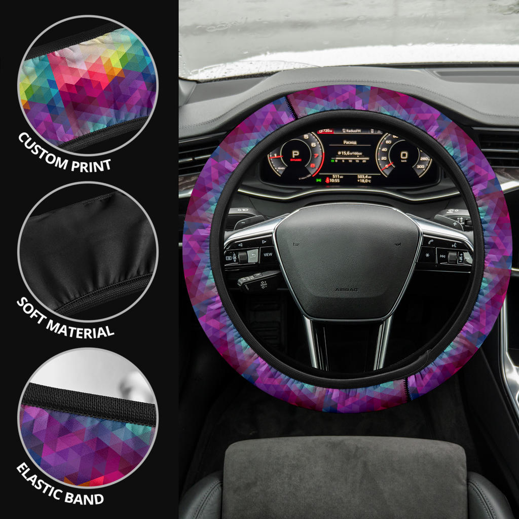 Triangle Background color Premium Car Steering Wheel Cover