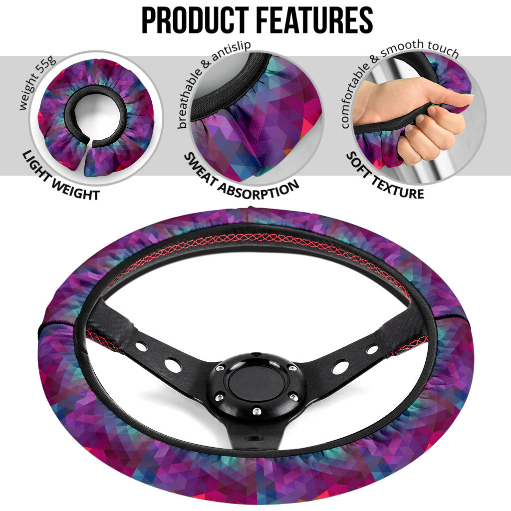 Triangle Background color Premium Car Steering Wheel Cover