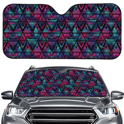 Triangle Ethnic Navajo Pattern Print Car Windshield Sun Shade