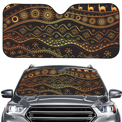 Tribal Ethnic African Pattern Print Car Windshield Sun Shade
