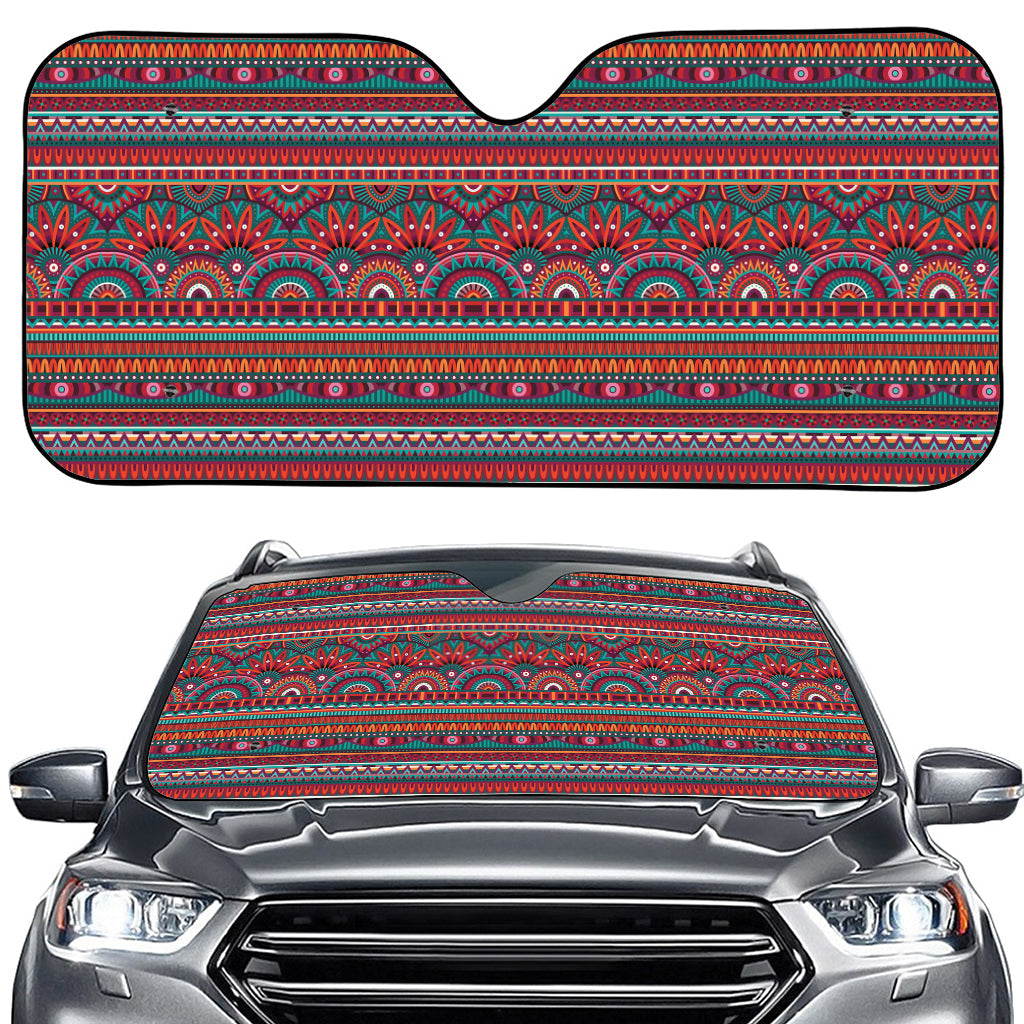 Tribal Ethnic Pattern Print Car Windshield Sun Shade
