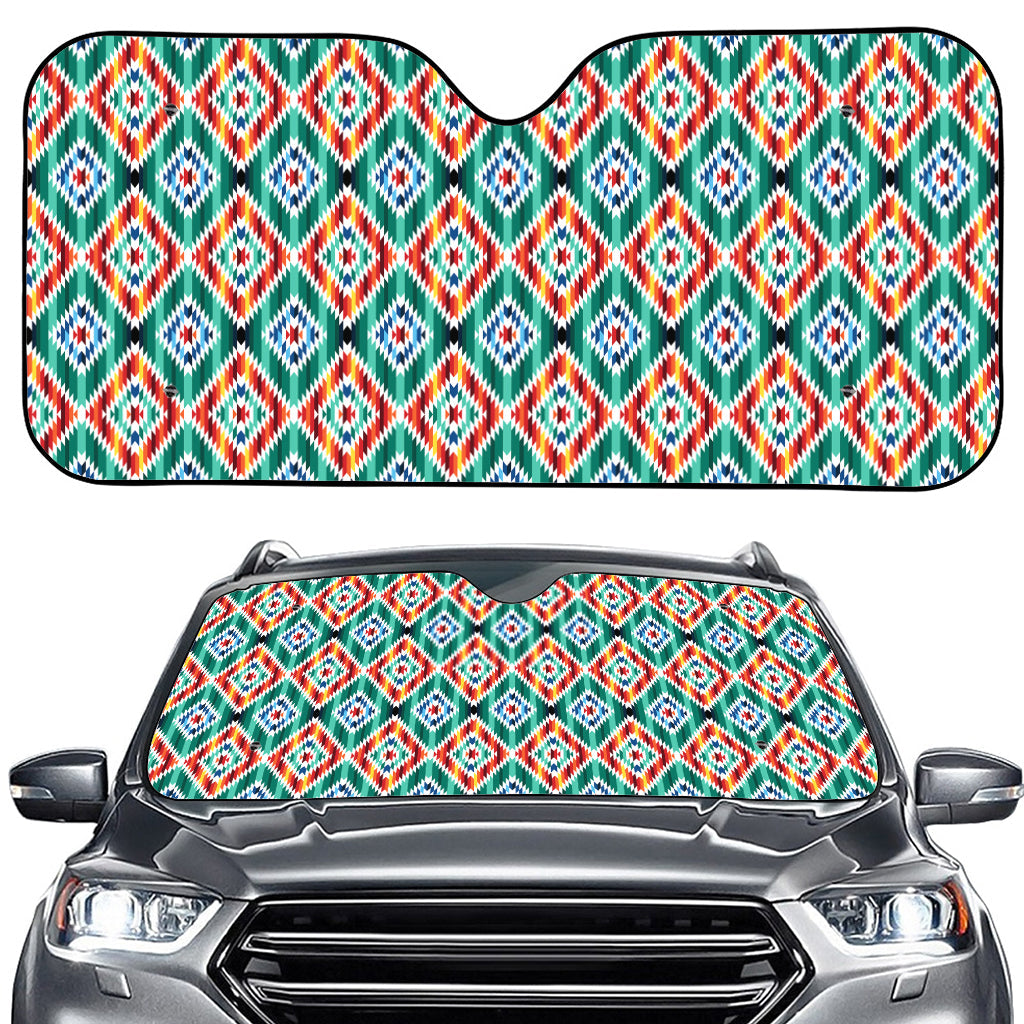 Tribal Navajo Pattern Print Car Windshield Sun Shade