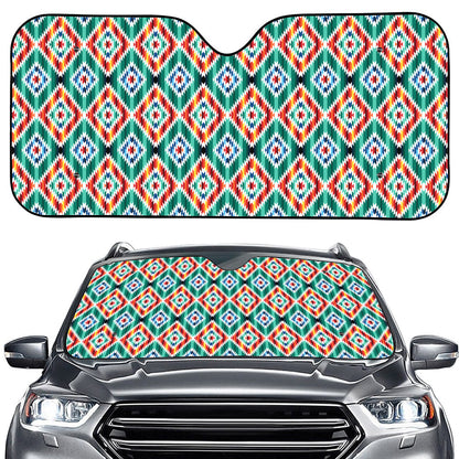 Tribal Navajo Pattern Print Car Windshield Sun Shade