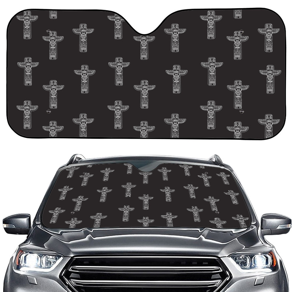 Tribal Totem Pattern Print Car Windshield Sun Shade