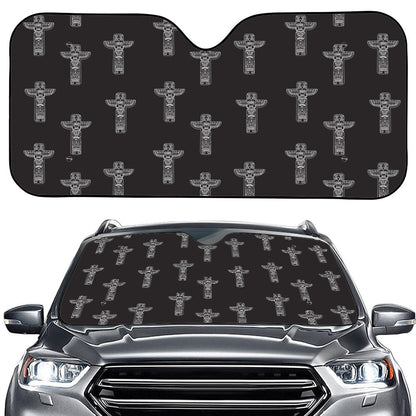 Tribal Totem Pattern Print Car Windshield Sun Shade