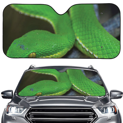 Trimeresurus Albolabris Snake Print Car Windshield Sun Shade