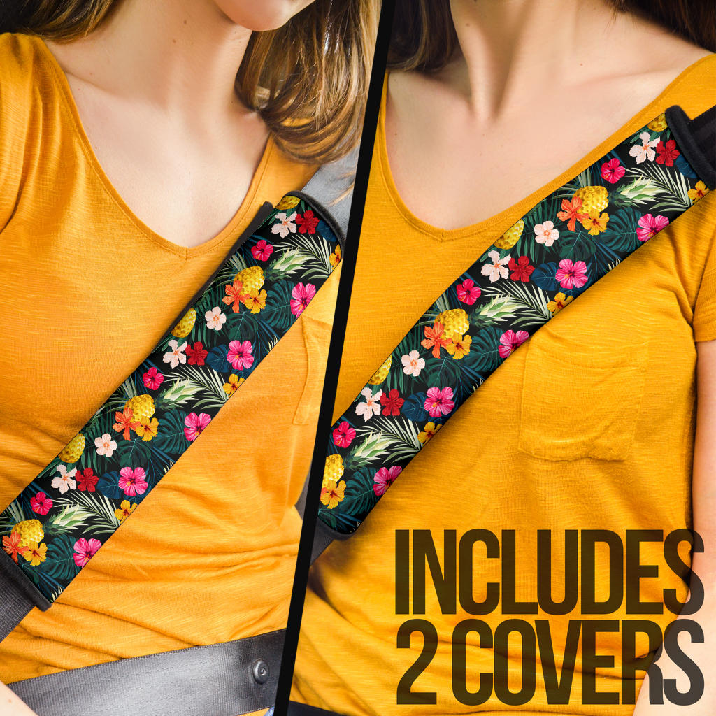 Tropical Hawaii Premium Custom Car Seat Belt Covers
