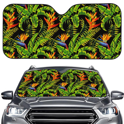 Tropical Summer Pattern Print Car Windshield Sun Shade
