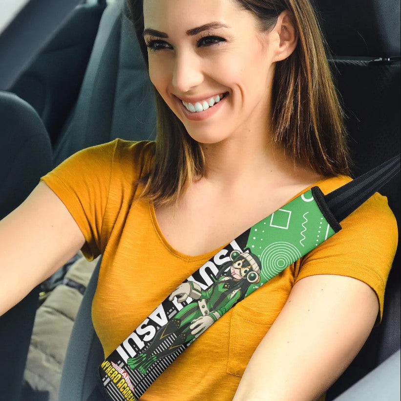Tsuyu Asui Anime Froppy My Hero Academia Car Seat Belt Cover Custom Car Accessories