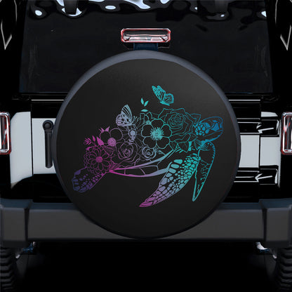 Turtle Art Car Spare Tire Cover