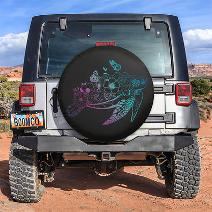 Turtle Art Car Spare Tire Cover