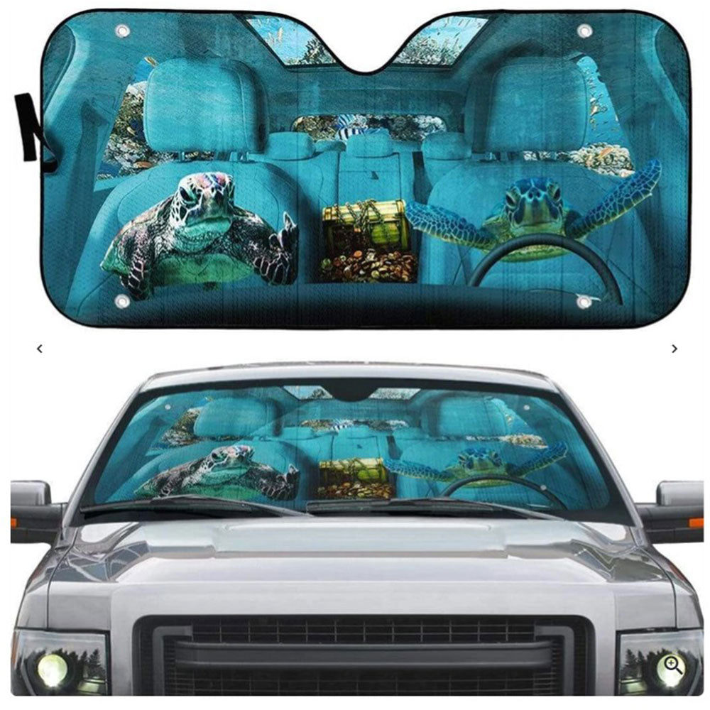 Turtle Custom Car Auto Sun Shades Windshield Accessories Decor Gift