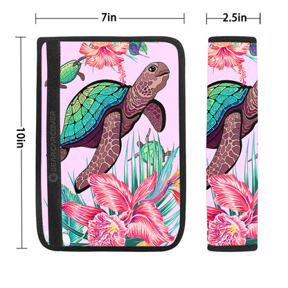Turtle Seat Belt Covers Custom Beautiful Flower Car Accessories