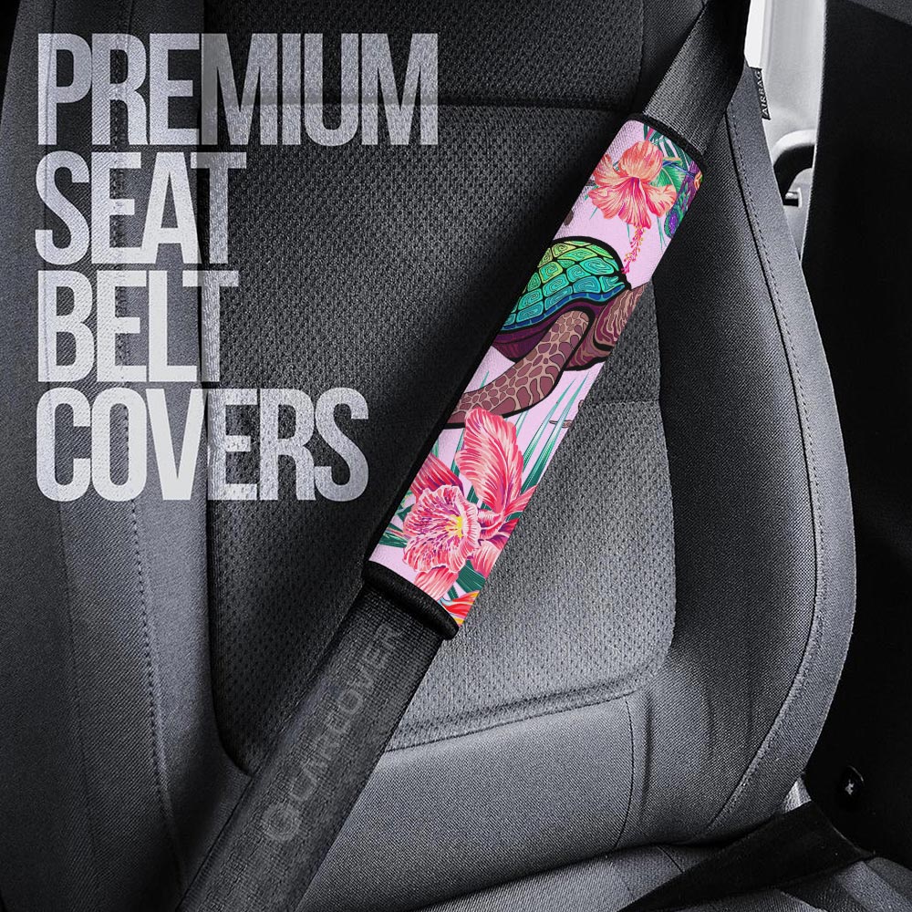 Turtle Seat Belt Covers Custom Beautiful Flower Car Accessories