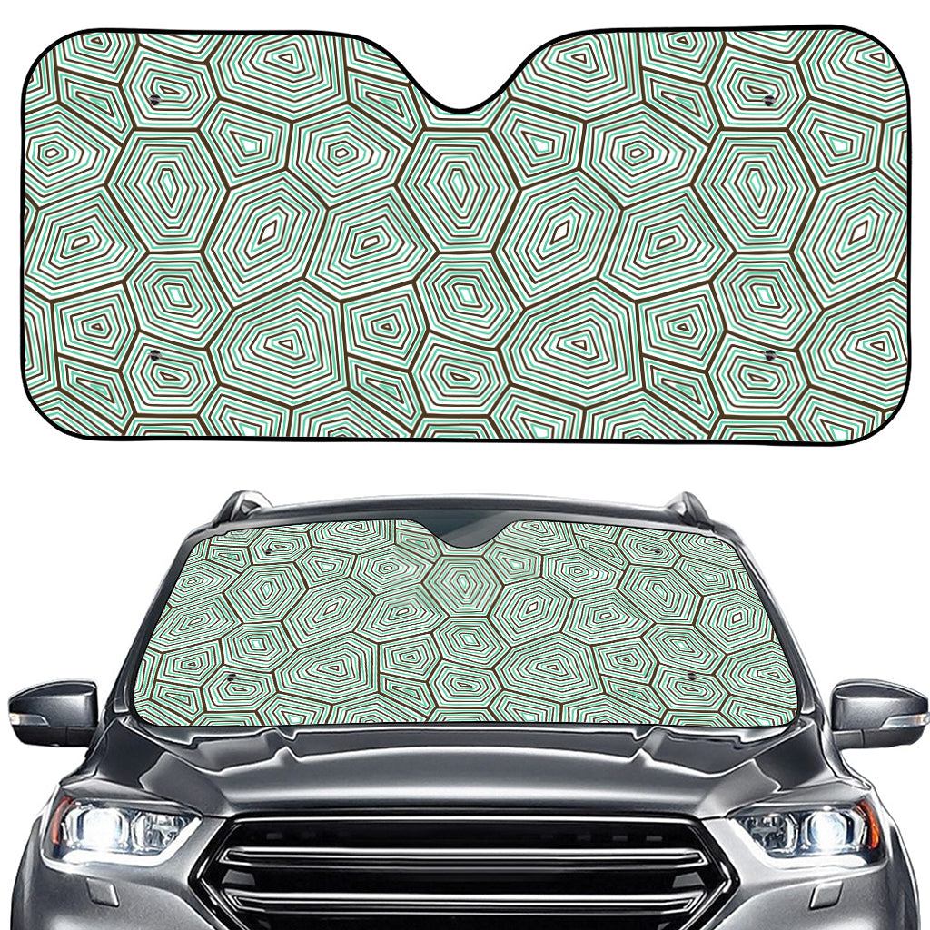 Turtle Shell Pattern Print Car Windshield Sun Shade