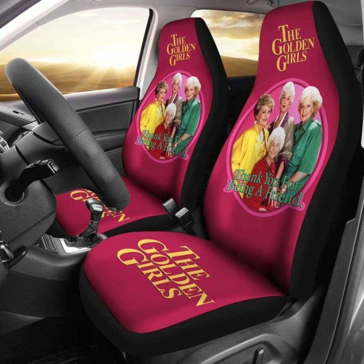 Tv Show The Golden Girls Circle Friend Car Seat Cover2 Universal Fit 051012