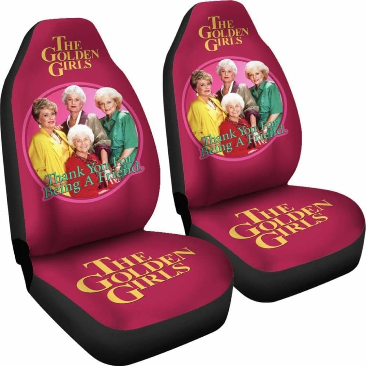 Tv Show The Golden Girls Circle Friend Car Seat Cover2 Universal Fit 051012