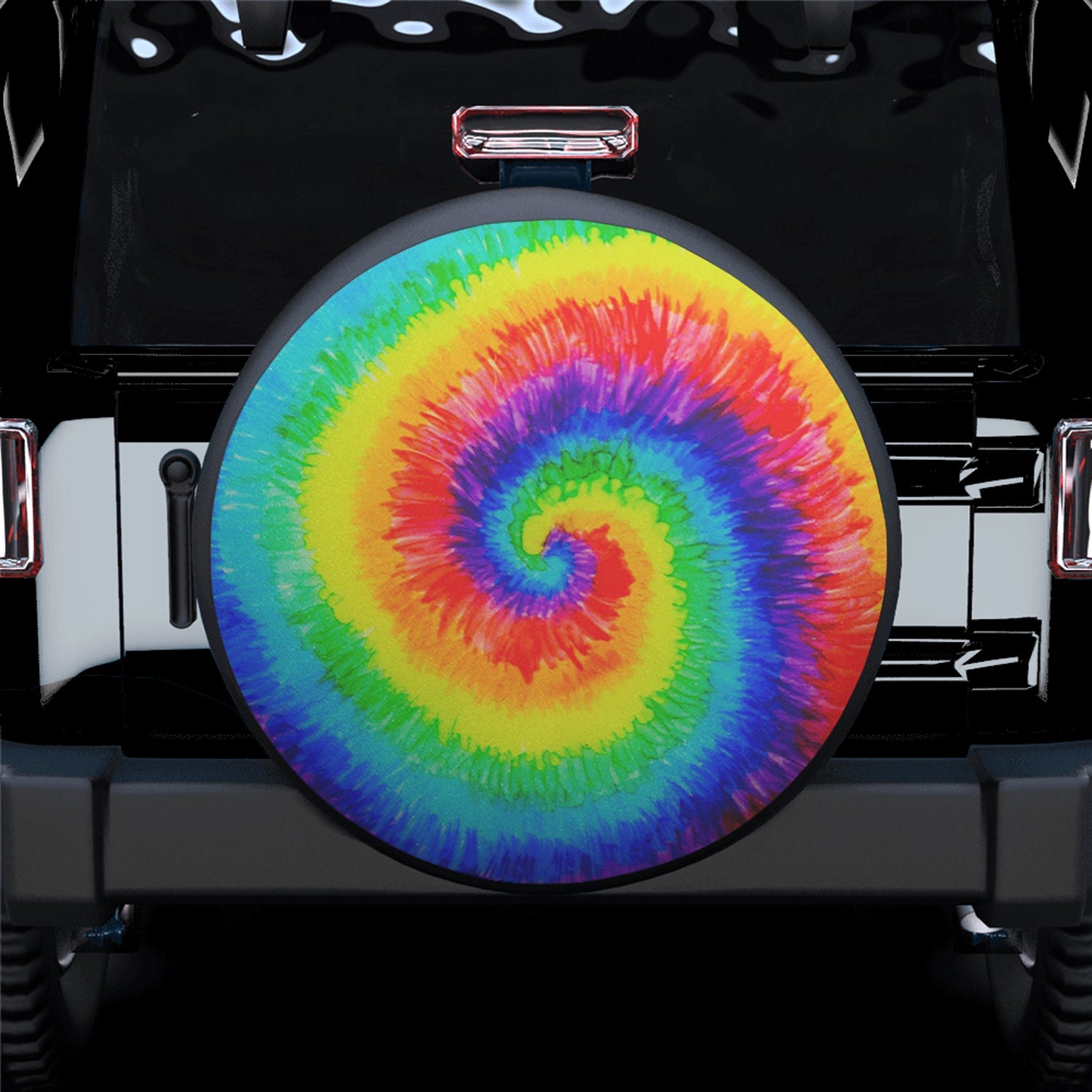 Tye Die Rainbow Spare Tire Cover