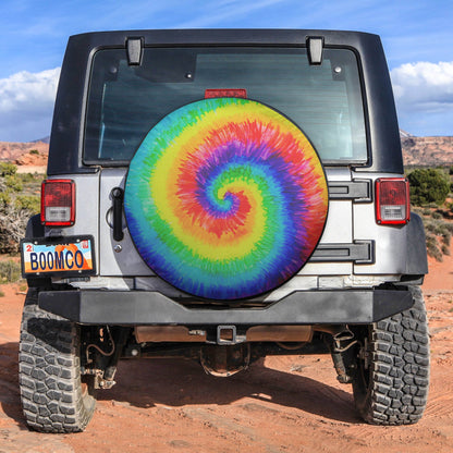 Tye Die Rainbow Spare Tire Cover