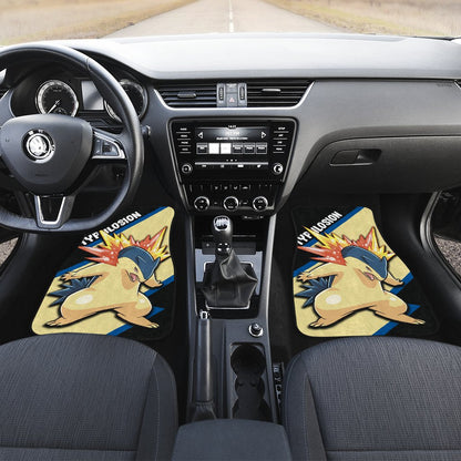 Typhlosion Car Floor Mats Custom Anime Car Interior Accessories