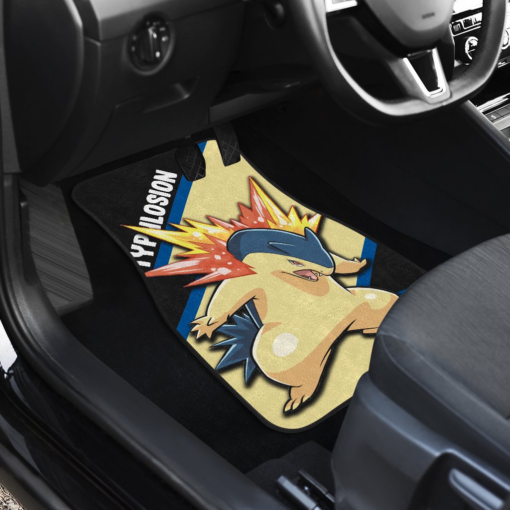 Typhlosion Car Floor Mats Custom Anime Car Interior Accessories