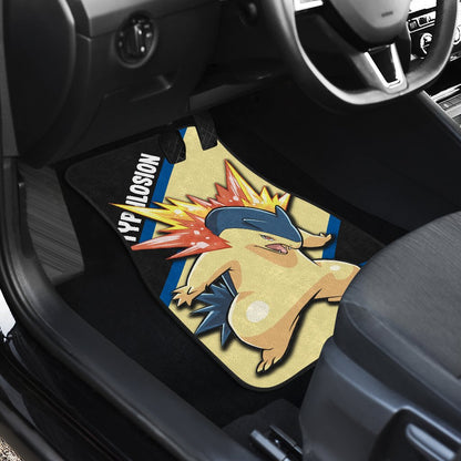 Typhlosion Car Floor Mats Custom Anime Car Interior Accessories